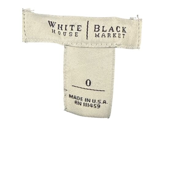 White House Black Market Womens Black Flare Pants Size 0 Made In USA - Picture 2 of 3